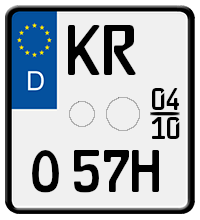 Historisches Saisonkennzeichen für Motorräder