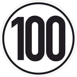 Geschwindigkeitsschild 100 km/h