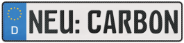 Carbon-Kennzeichen fürs Auto
