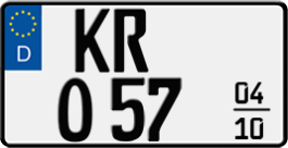 Saisonkennzeichen für Leichtkrafträder