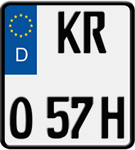 Historisches Motorradkennzeichen