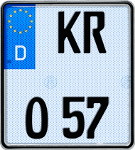 Selbstleuchtendes Motorrad Kennzeichen G-elumic®