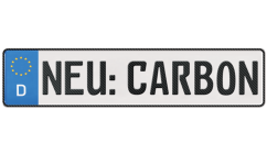 Carbon Kennzeichen für Anhänger