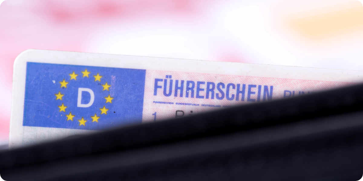 Fotografie von einem deutschen Führerschein.