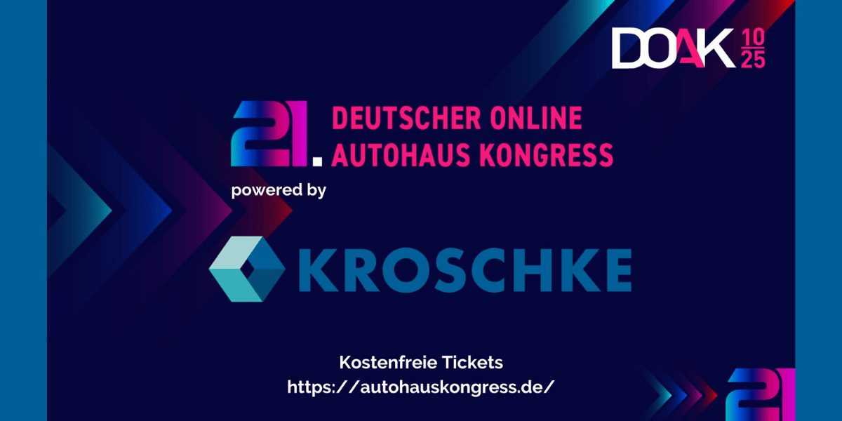 Grafik mit den Logos von Koschke und dem DOAK mit Anmeldelink zum Autohausonlinekongress