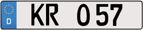 Fotografie eines Standard Eurokennzeichens. 